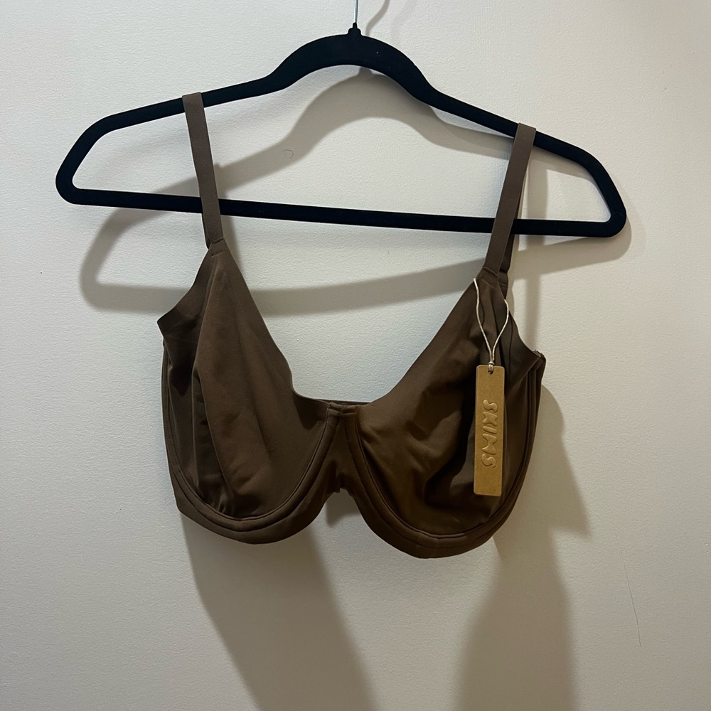 Skims Oxide Brown Unlined Demi Bra